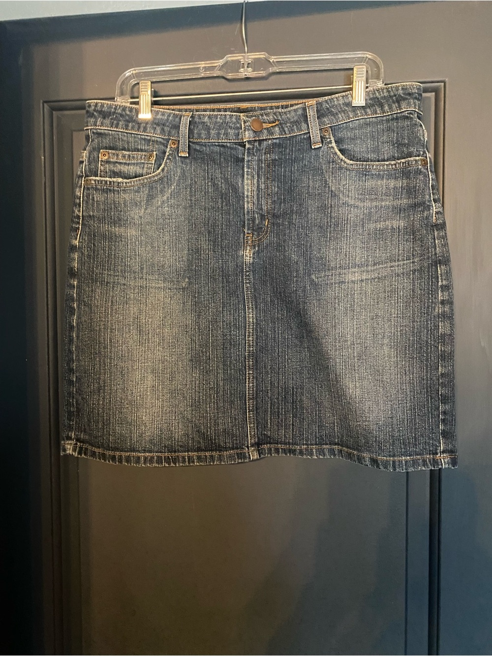 Mossimo Supply Co. Dark Blue Denim Mini Skirt